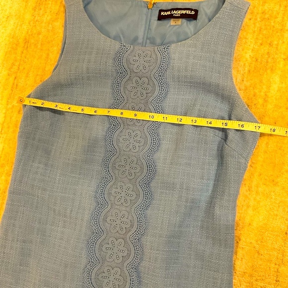 KARL LAGERFELD Paris Shift Dress in a Light Blue Tweed. - Picture 7 of 11